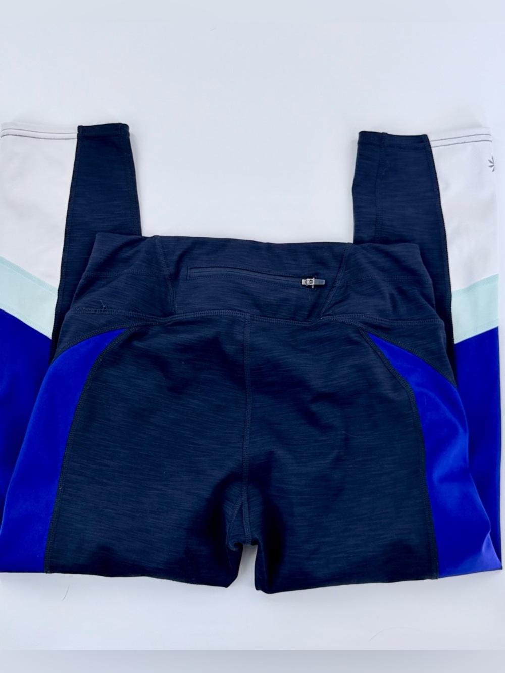 Athleta Blue Colorblock High Rise 7/8 Leggings Workout Yoga Pants Size Small - Picture 3 of 8